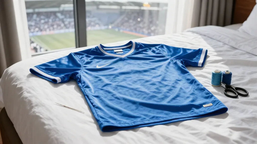 La camiseta azul del 86 se compró a las apuradas en un negocio de Ciudad de México